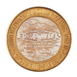 .999 Fine Silver Edgewater Laughlin, Nevada $10 Limited Edition Gaming Token