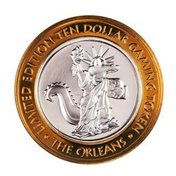 .999 Fine Silver The Orleans Las Vegas, Nevada $10 Limited Edition Gaming Token