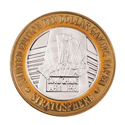 .999 Silver Stratosphere Las Vegas, Nevada $10 Casino Limited Edition Gaming Token