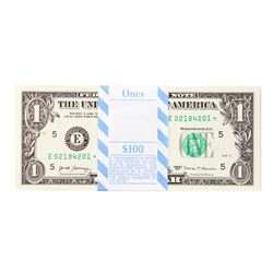 Pack of (100) Consecutive 2017 $1 Federal Reserve STAR Notes Richmond