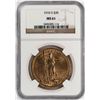 Image 1 : 1910-S $20 St. Gaudens Double Eagle Gold Coin NGC MS61