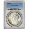 Image 2 : 1881-S $1 Morgan Silver Dollar Coin PCGS MS64 Amazing Toning