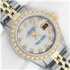 Image 1 : Rolex Ladies Two Tone Steel & Gold MOP Diamond Datejust Wristwatch