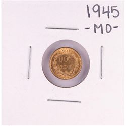 1945 Mexico Dos Pesos Gold Coin