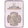Image 1 : 1923 $1 Peace Silver Dollar Coin NGC MS65