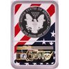 Image 2 : 2018-W $1 Proof American Silver Eagle Coin NGC PF69 Ultra Cameo Congratulations Flag