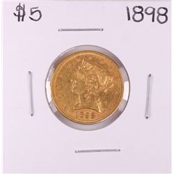 1898 $5 Liberty Head Half Eagle Gold Coin