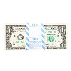 Pack of (100) Consecutive 2017 $1 Federal Reserve STAR Notes San Francisco