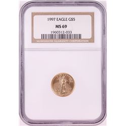1997 $5 American Gold Eagle Coin NGC MS69