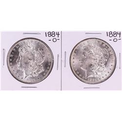 Lot of (2) 1884-O $1 Morgan Silver Dollar Coins