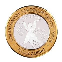 .999 Silver Palms Casino Las Vegas Nevada $10 Limited Edition Gaming Token
