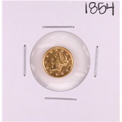 1854 Type 2 $1 Liberty Head Gold Dollar Coin