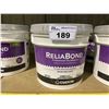 Image 1 : 3 - 3.5 GAL TUBS OF RELIABOND 2 SET PROFESSIONAL TILE ADHESIVE FOR WALLS, FLOORS AND COUNTERTOPS