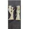 Image 1 : TWO CANADA PEWTER CANDLE HOLDERS 1991