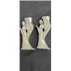 Image 3 : TWO CANADA PEWTER CANDLE HOLDERS 1991