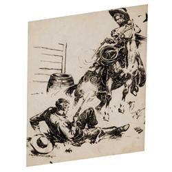 Nick Eggenhofer. Drybrush Drawing.