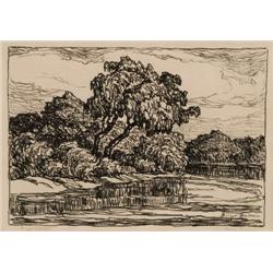 Birger Sandzen. Lithograph.