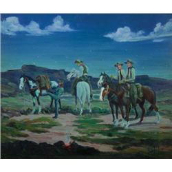 Vern Parker. Oil on Board.