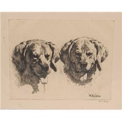 William R. Leigh. Etching.