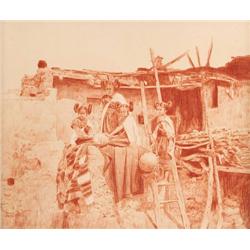 Hans P. Luetcke. Terra Cotta Drawing.