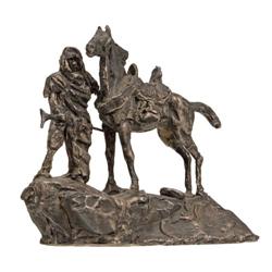 C.M. Russell. Bronze Sculpture.