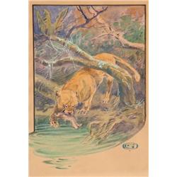 O.C. Seltzer. Watercolor.