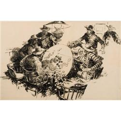 Nick Eggenhofer. Pen & Ink Drawing.