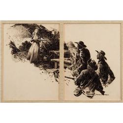 Nick Eggenhofer. Drybrush Drawing.