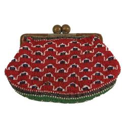 Sioux Red Beaded Purse.