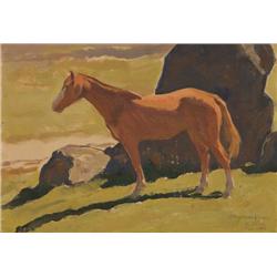Maynard Dixon. Oil on Board.