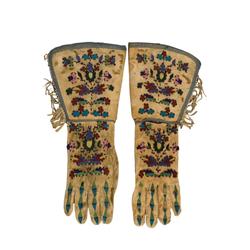 Crow Beaded Gauntlets.