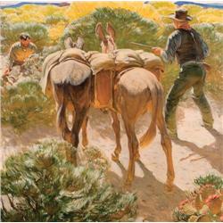 Harold Von Schmidt. Oil on Canvas.