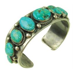 Navajo Turquoise and Silver Bracelet