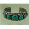 Image 3 : Navajo Turquoise and Silver Bracelet