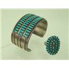 Image 2 : Zuni Turquoise & Silver  Bracelet and Ring