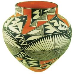 Huge Acoma Pottery Jar - Ruby Shroulate