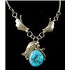 Image 1 : Navajo Turquoise & Silver Necklace