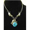 Image 2 : Navajo Turquoise & Silver Necklace