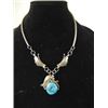 Image 3 : Navajo Turquoise & Silver Necklace