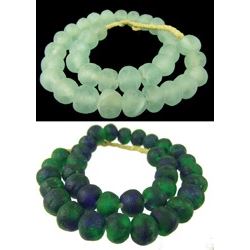 2 Strands of Sea Glass Trade Beads
