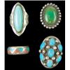 Image 1 : Group of 4 Navajo Rings