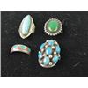 Image 2 : Group of 4 Navajo Rings