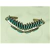 Image 3 : Navajo Turquoise & Silver  Bracelet - A. Begay