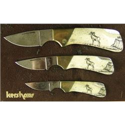 Set of Kevshaw Lock Back Folding Knives