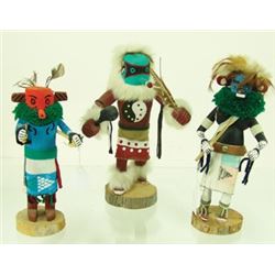 3 Zuni Kachina Carvings.
