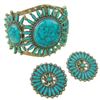 Image 1 : Navajo/Zuni Style Bracelet & Earrings