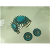 Image 2 : Navajo/Zuni Style Bracelet & Earrings