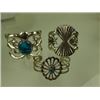 Image 2 : 3 Navajo Sand Cast Silver Bracelets