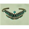 Image 2 : Navajo Turquoise & Silver Bracelet - Anna Begay
