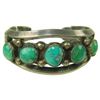 Image 1 : Navajo Turquoise & Silver Bracelet